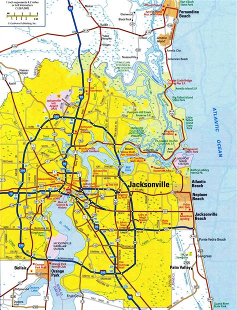 Large detailed map of Jacksonville.